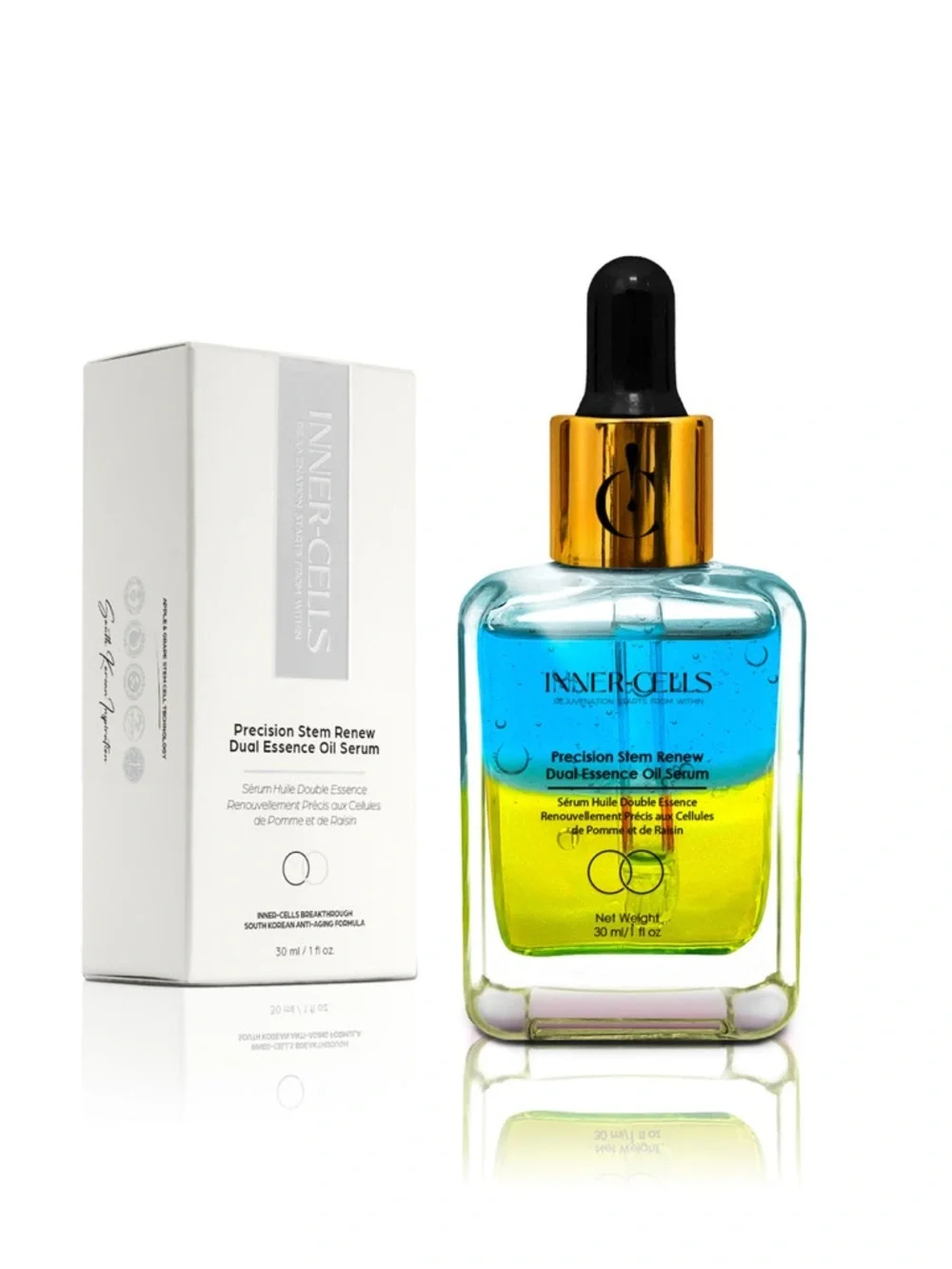 Inner Cells Medical Grade Precision Stem Renew Dual Essence Oil Serum - 1fl oz